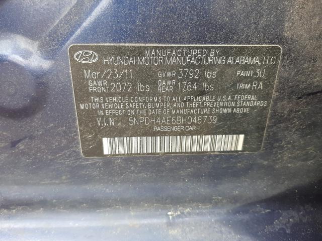 Photo 9 VIN: 5NPDH4AE6BH046739 - HYUNDAI ELANTRA GL 