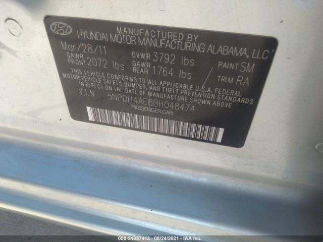 Photo 8 VIN: 5NPDH4AE6BH048474 - HYUNDAI ELANTRA 