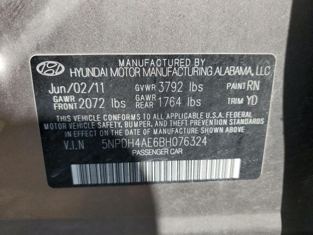 Photo 11 VIN: 5NPDH4AE6BH076324 - HYUNDAI ELANTRA GL 