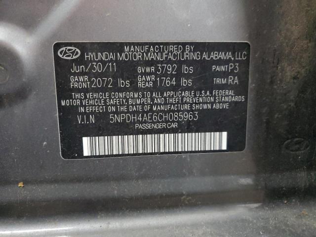 Photo 11 VIN: 5NPDH4AE6CH085963 - HYUNDAI ELANTRA GL 