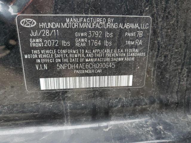 Photo 12 VIN: 5NPDH4AE6CH090645 - HYUNDAI ELANTRA GL 