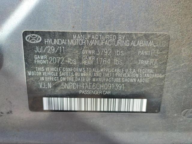 Photo 9 VIN: 5NPDH4AE6CH091391 - HYUNDAI ELANTRA GL 