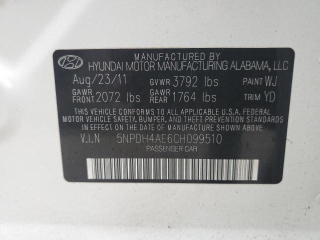 Photo 12 VIN: 5NPDH4AE6CH099510 - HYUNDAI ELANTRA GL 