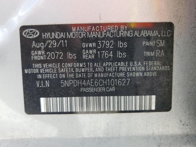 Photo 11 VIN: 5NPDH4AE6CH101627 - HYUNDAI ELANTRA GL 