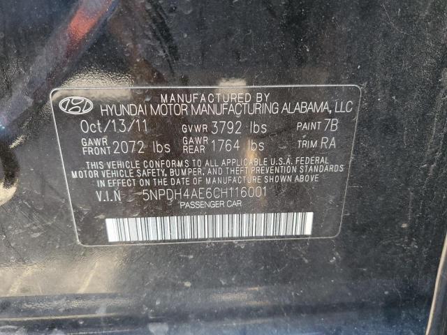 Photo 9 VIN: 5NPDH4AE6CH116001 - HYUNDAI ELANTRA 