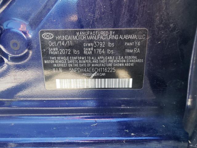 Photo 9 VIN: 5NPDH4AE6CH116225 - HYUNDAI ELANTRA GL 