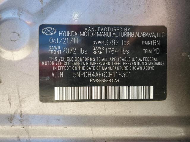 Photo 11 VIN: 5NPDH4AE6CH118301 - HYUNDAI ELANTRA 