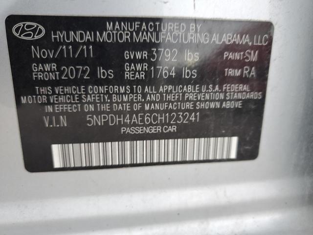 Photo 11 VIN: 5NPDH4AE6CH123241 - HYUNDAI ELANTRA 