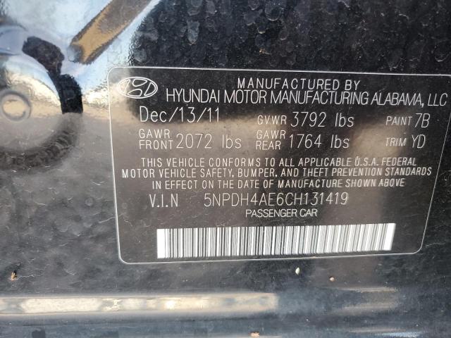 Photo 12 VIN: 5NPDH4AE6CH131419 - HYUNDAI ELANTRA GL 