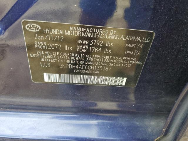 Photo 11 VIN: 5NPDH4AE6CH135387 - HYUNDAI ELANTRA 