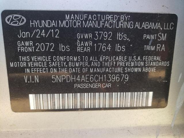 Photo 9 VIN: 5NPDH4AE6CH139679 - HYUNDAI ELANTRA GL 