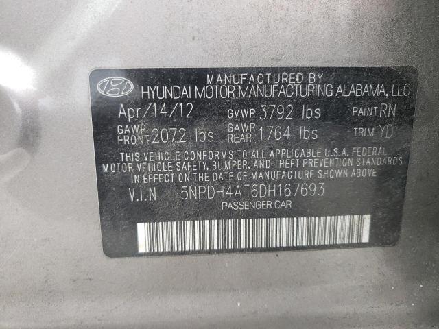 Photo 9 VIN: 5NPDH4AE6DH167693 - HYUNDAI ELANTRA GL 