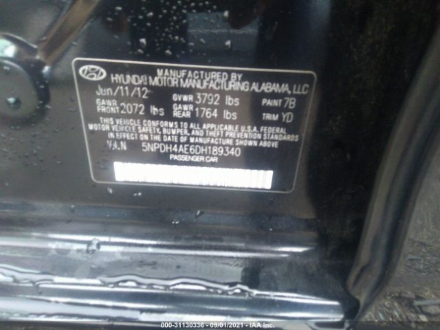 Photo 8 VIN: 5NPDH4AE6DH189340 - HYUNDAI ELANTRA 