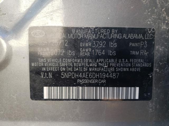 Photo 9 VIN: 5NPDH4AE6DH194487 - HYUNDAI ELANTRA GL 