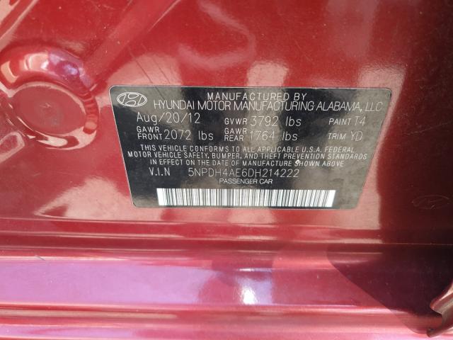 Photo 9 VIN: 5NPDH4AE6DH214222 - HYUNDAI ELANTRA GL 