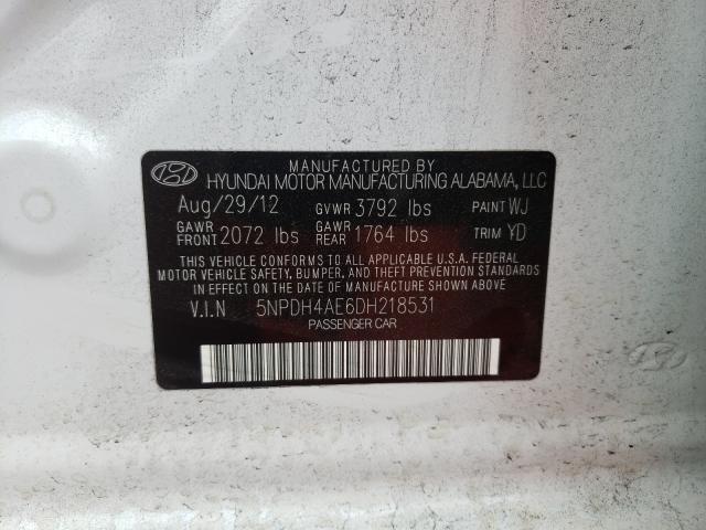 Photo 9 VIN: 5NPDH4AE6DH218531 - HYUNDAI ELANTRA GL 