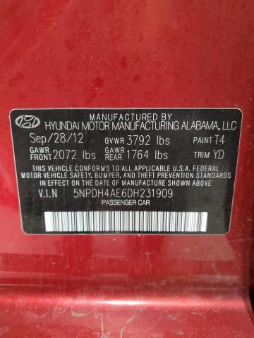 Photo 11 VIN: 5NPDH4AE6DH231909 - HYUNDAI ELANTRA GL 