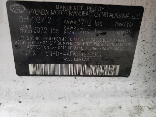 Photo 9 VIN: 5NPDH4AE6DH232901 - HYUNDAI ELANTRA GL 