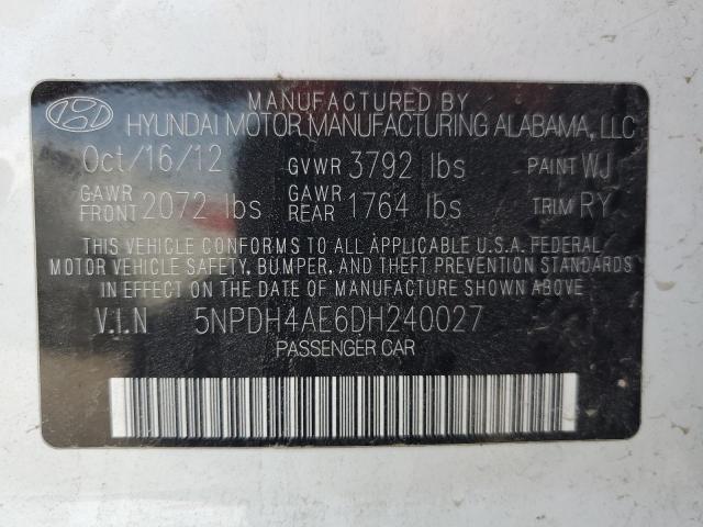 Photo 11 VIN: 5NPDH4AE6DH240027 - HYUNDAI ELANTRA GL 