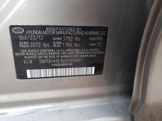 Photo 9 VIN: 5NPDH4AE6DH242697 - HYUNDAI ELANTRA GL 