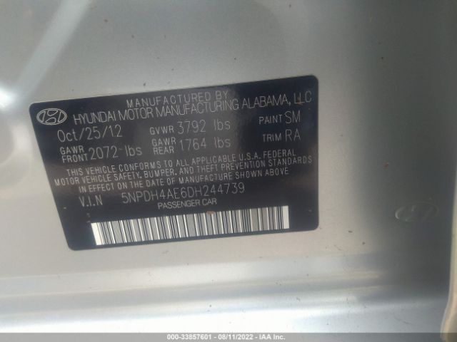 Photo 8 VIN: 5NPDH4AE6DH244739 - HYUNDAI ELANTRA 