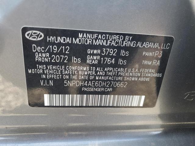 Photo 12 VIN: 5NPDH4AE6DH270662 - HYUNDAI ELANTRA GL 