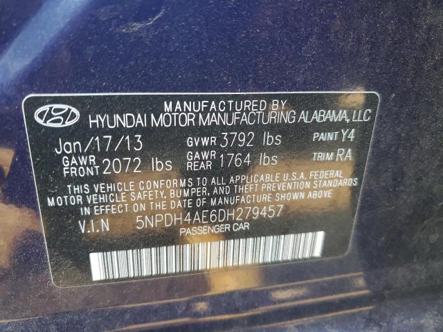 Photo 9 VIN: 5NPDH4AE6DH279457 - HYUNDAI ELANTRA GL 