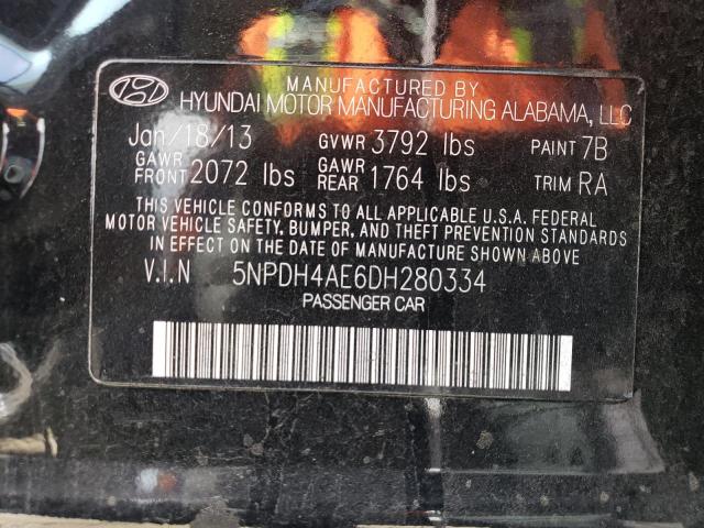 Photo 11 VIN: 5NPDH4AE6DH280334 - HYUNDAI ELANTRA GL 