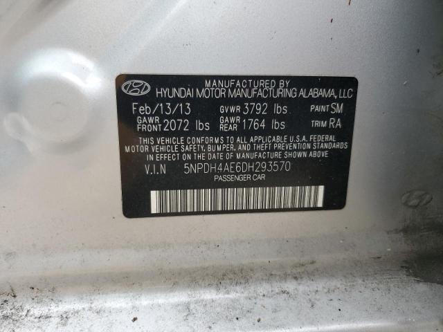 Photo 12 VIN: 5NPDH4AE6DH293570 - HYUNDAI ELANTRA GL 