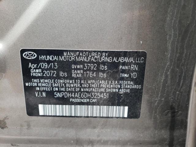 Photo 9 VIN: 5NPDH4AE6DH325451 - HYUNDAI ELANTRA GL 