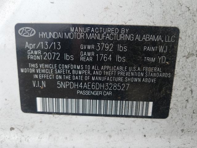 Photo 9 VIN: 5NPDH4AE6DH328527 - HYUNDAI ELANTRA GL 