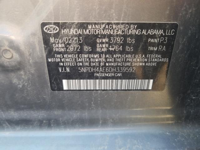 Photo 9 VIN: 5NPDH4AE6DH339592 - HYUNDAI ELANTRA GL 