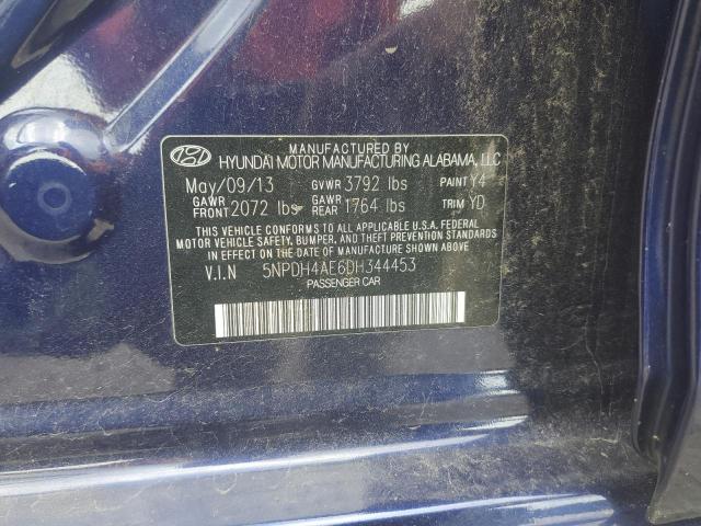 Photo 11 VIN: 5NPDH4AE6DH344453 - HYUNDAI ELANTRA GL 