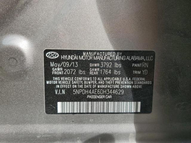 Photo 9 VIN: 5NPDH4AE6DH344629 - HYUNDAI ELANTRA GL 