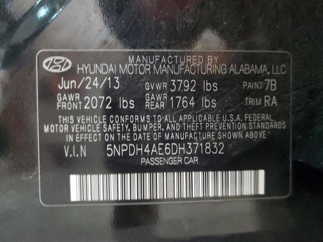 Photo 11 VIN: 5NPDH4AE6DH371832 - HYUNDAI ELANTRA 