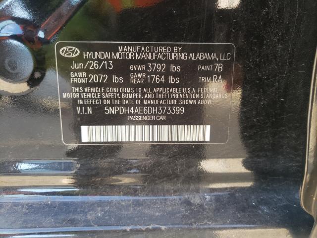 Photo 9 VIN: 5NPDH4AE6DH373399 - HYUNDAI ELANTRA GL 