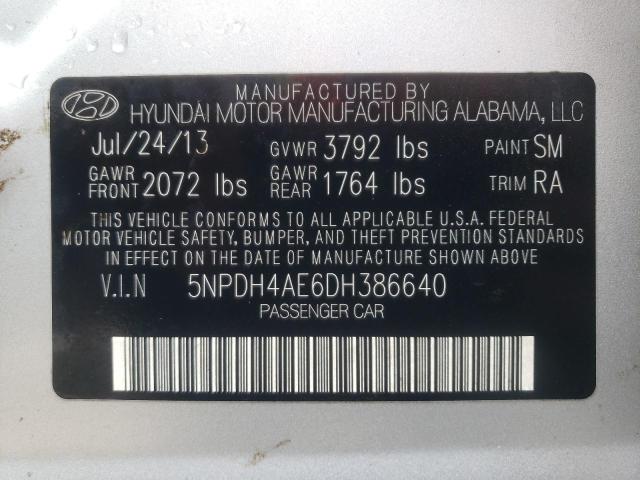 Photo 9 VIN: 5NPDH4AE6DH386640 - HYUNDAI ELANTRA GL 