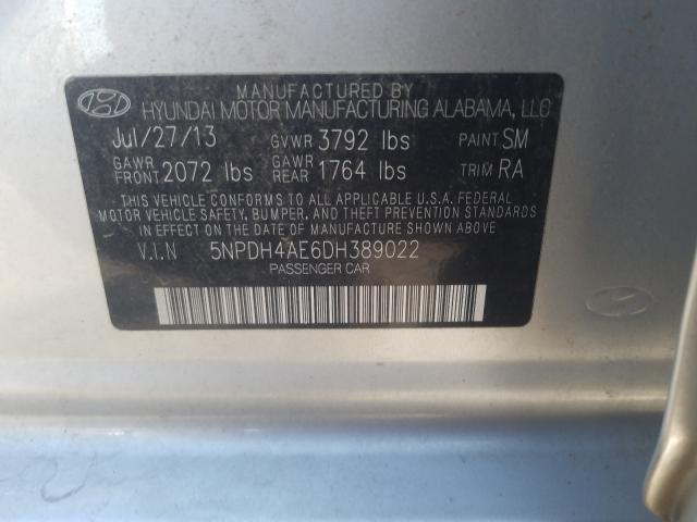 Photo 9 VIN: 5NPDH4AE6DH389022 - HYUNDAI ELANTRA GL 