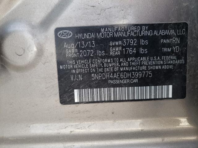 Photo 9 VIN: 5NPDH4AE6DH399775 - HYUNDAI ELANTRA GL 