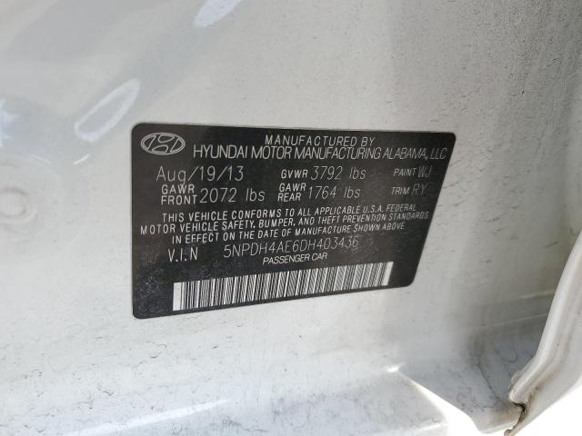 Photo 12 VIN: 5NPDH4AE6DH403436 - HYUNDAI ELANTRA GL 