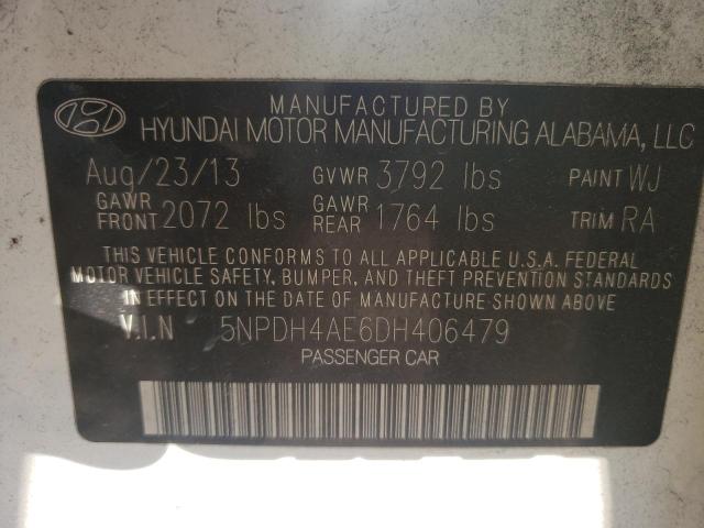 Photo 9 VIN: 5NPDH4AE6DH406479 - HYUNDAI ELANTRA GL 