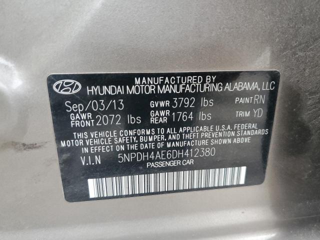 Photo 11 VIN: 5NPDH4AE6DH412380 - HYUNDAI ELANTRA GL 