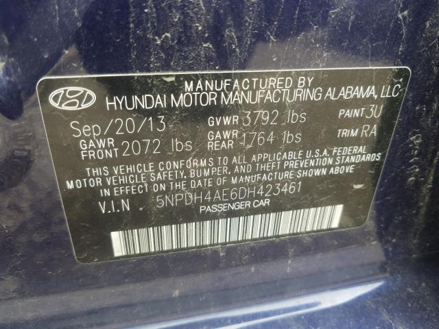 Photo 9 VIN: 5NPDH4AE6DH423461 - HYUNDAI ELANTRA GL 