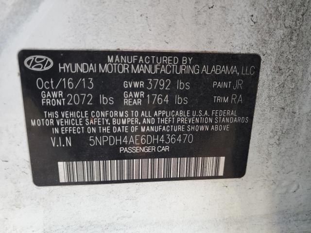 Photo 11 VIN: 5NPDH4AE6DH436470 - HYUNDAI ELANTRA GL 