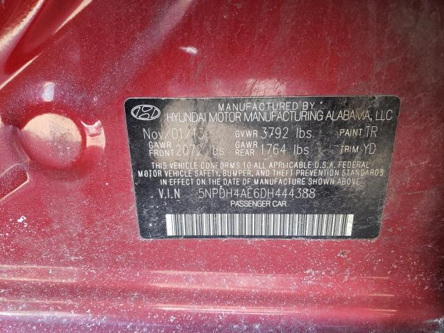 Photo 9 VIN: 5NPDH4AE6DH444388 - HYUNDAI ELANTRA GL 