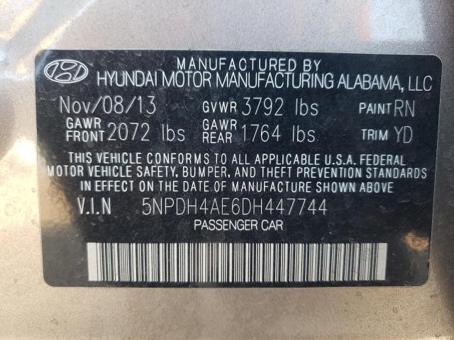 Photo 9 VIN: 5NPDH4AE6DH447744 - HYUNDAI ELANTRA GL 