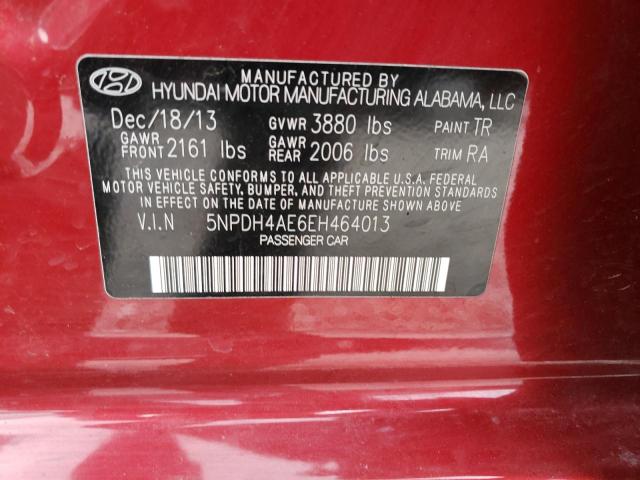 Photo 11 VIN: 5NPDH4AE6EH464013 - HYUNDAI ELANTRA SE 