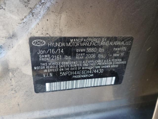 Photo 11 VIN: 5NPDH4AE6EH474430 - HYUNDAI ELANTRA SE 