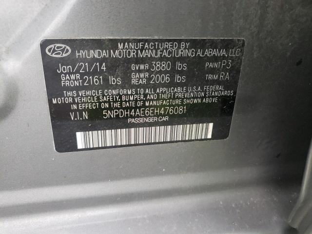 Photo 9 VIN: 5NPDH4AE6EH476081 - HYUNDAI ELANTRA SE 