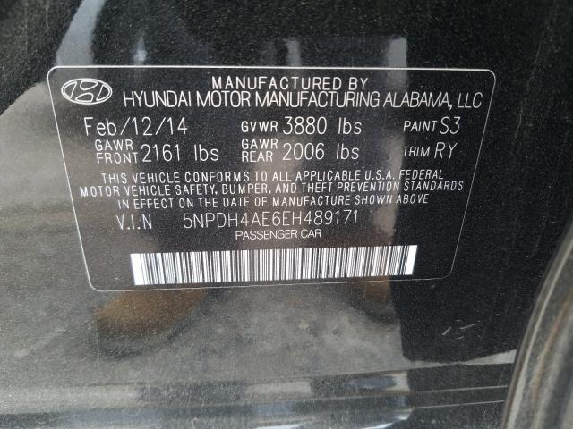 Photo 9 VIN: 5NPDH4AE6EH489171 - HYUNDAI ELANTRA SE 